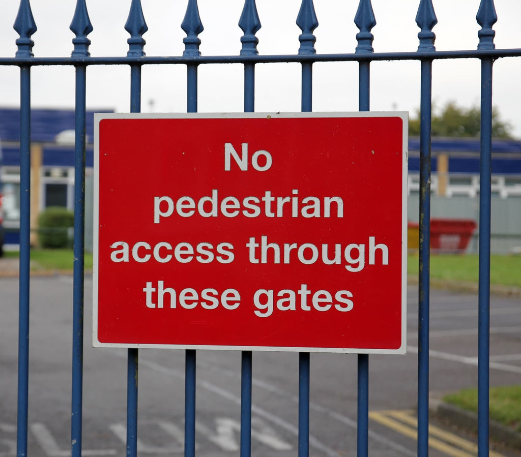 What pedestrian access signs do I need on my site? - The Sign Shed