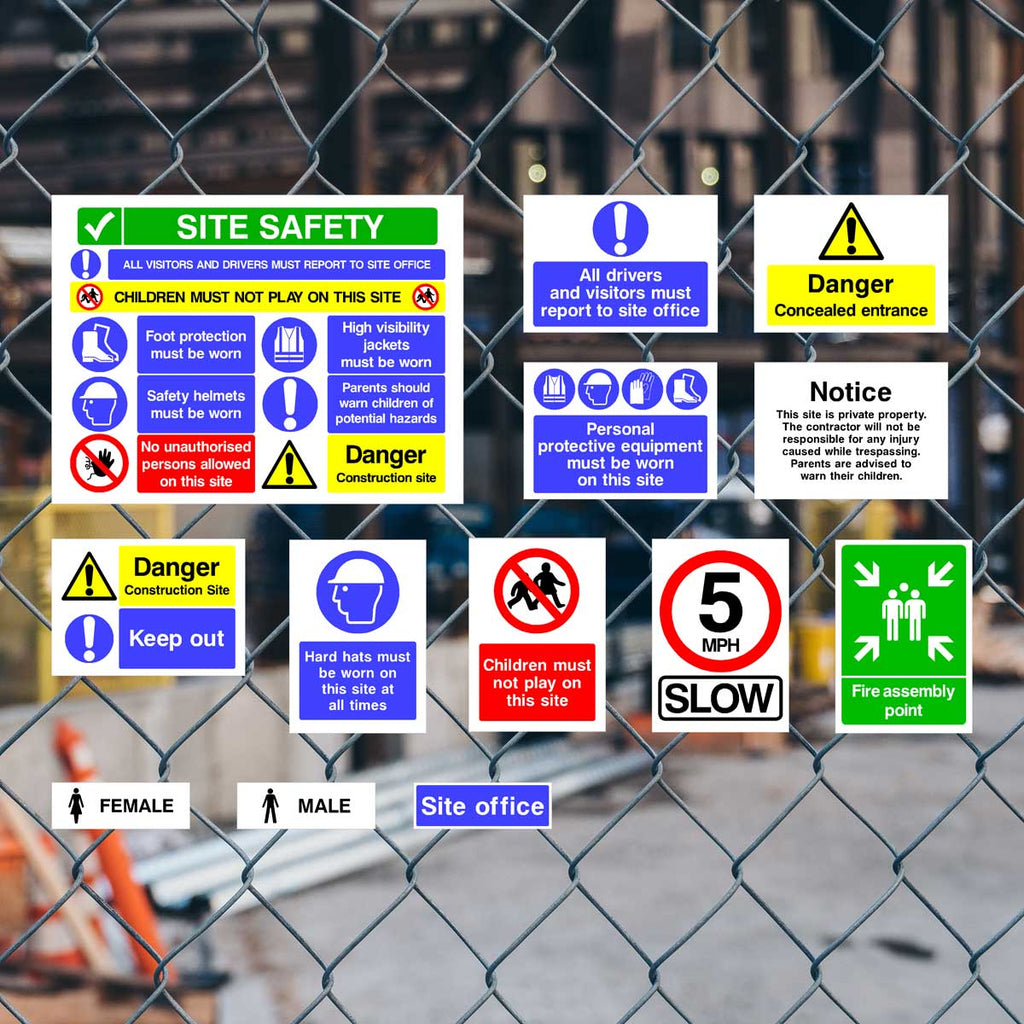 Construction Site Safety Multi Packs - The Sign Shed