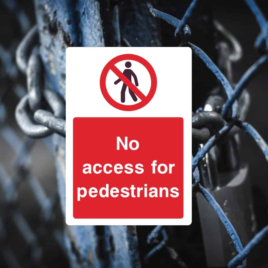Pedestrian signs - The Sign Shed
