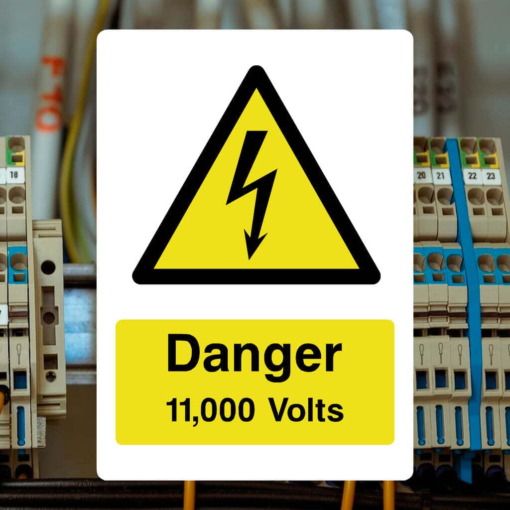 11,000 Volts Sign - The Sign Shed