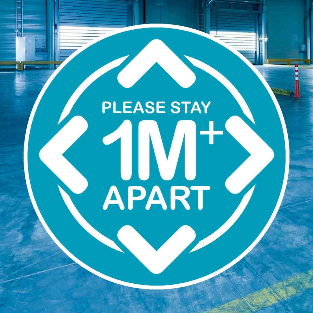 1m Social Distancing Floor Sticker - The Sign Shed