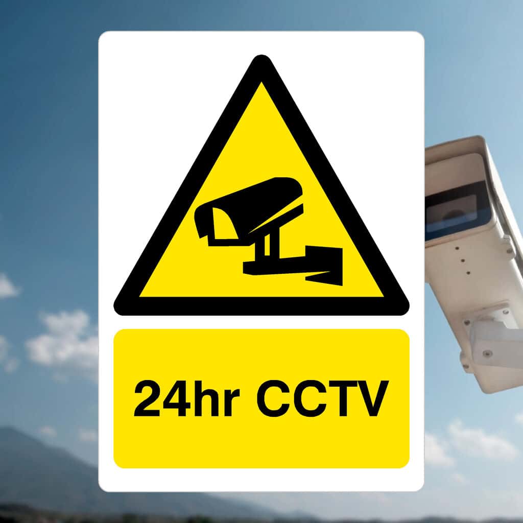 24 Hour CCTV Sign - The Sign Shed