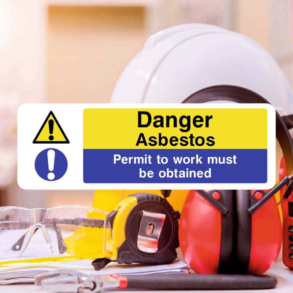 Asbestos Permit To Work Sign - The Sign Shed