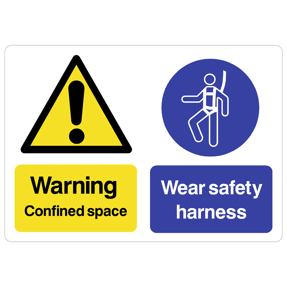 Confined Space Wear Safety Harness Sign
