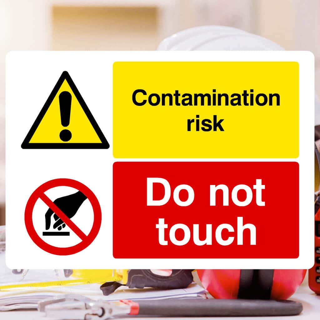 Contamination Risk Do Not Touch Sign - The Sign Shed