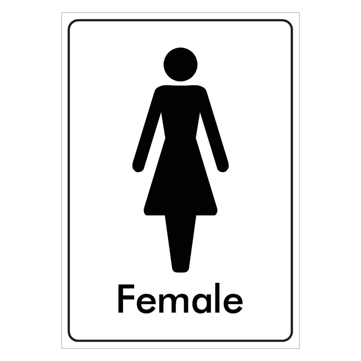 Female White Toilet Sign