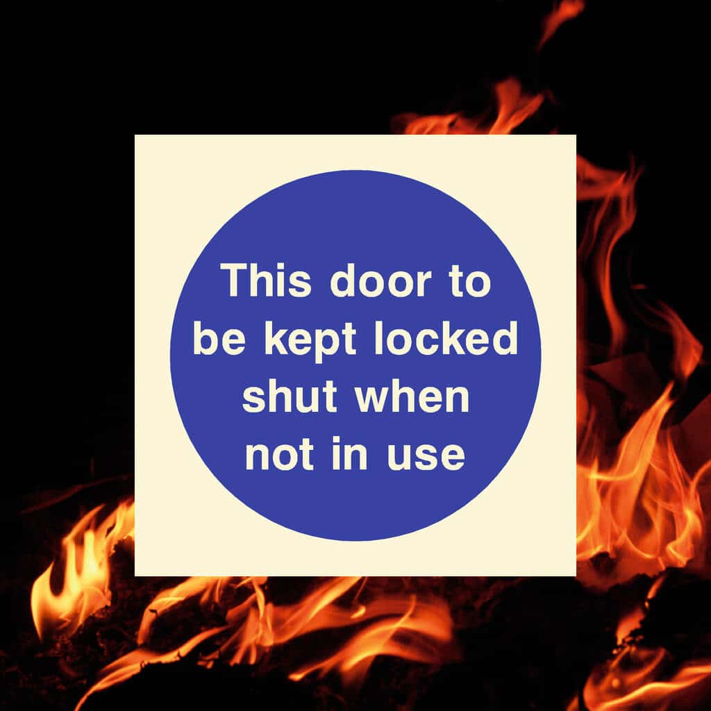 Glow In The Dark This Door Kept Locked Shut Sign - The Sign Shed