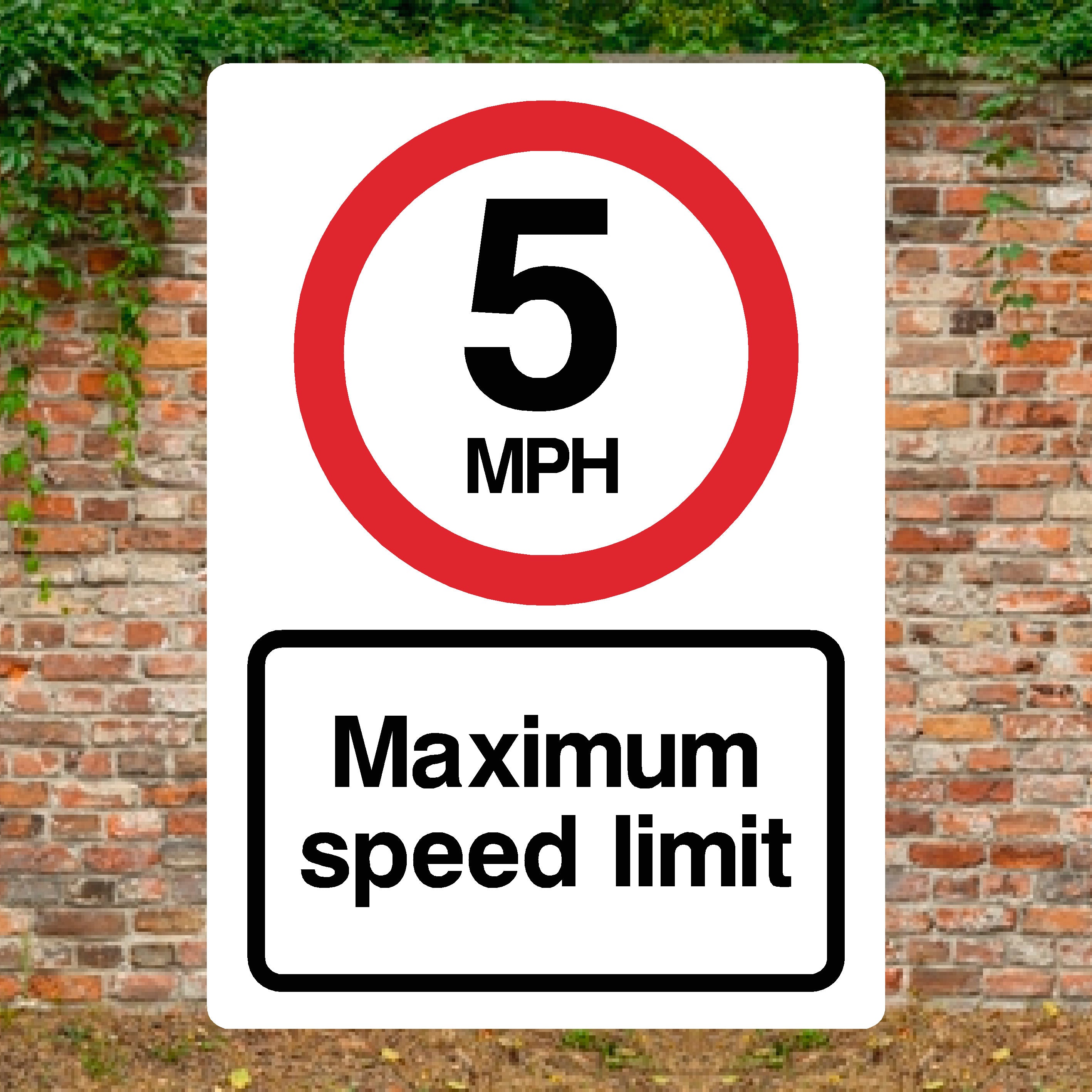 5 MPH Maximum Speed Limit Sign - The Sign Shed