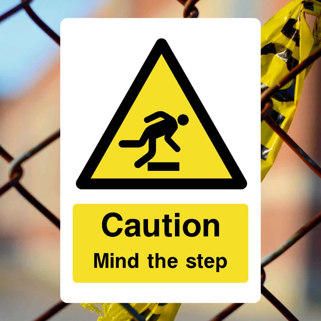 Mind The Step Sign - The Sign Shed