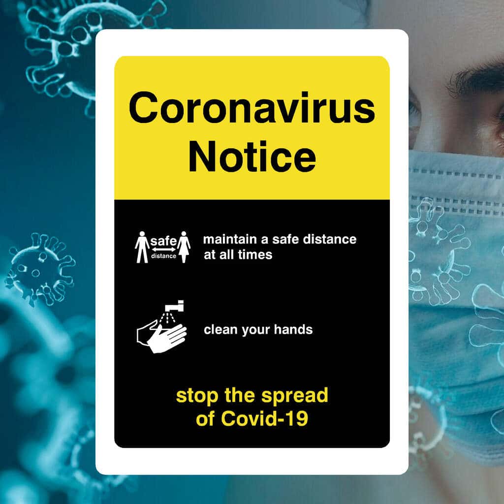 Notice Stop The Spread Of A Virus Maintain A Safe Distance Sign - The Sign Shed