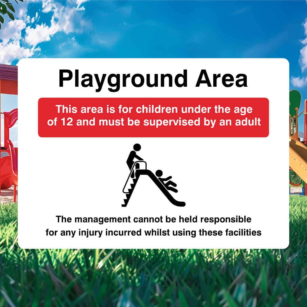 Playground Area Under 12 Sign - The Sign Shed