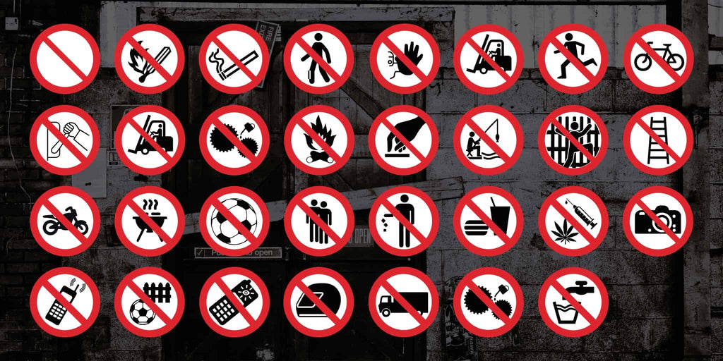 Prohibition Signs and Symbols Explained | The Sign Shed