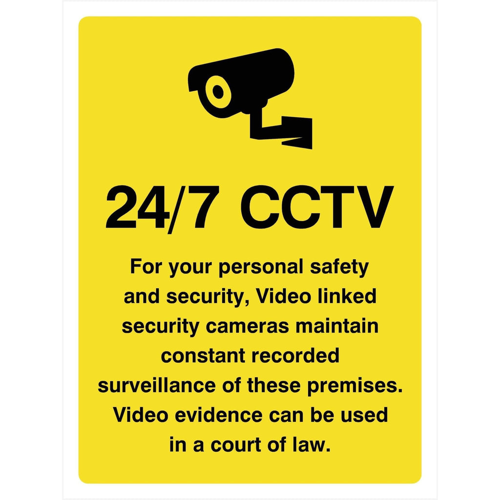 24/7 CCTV Sign Message - The Sign Shed