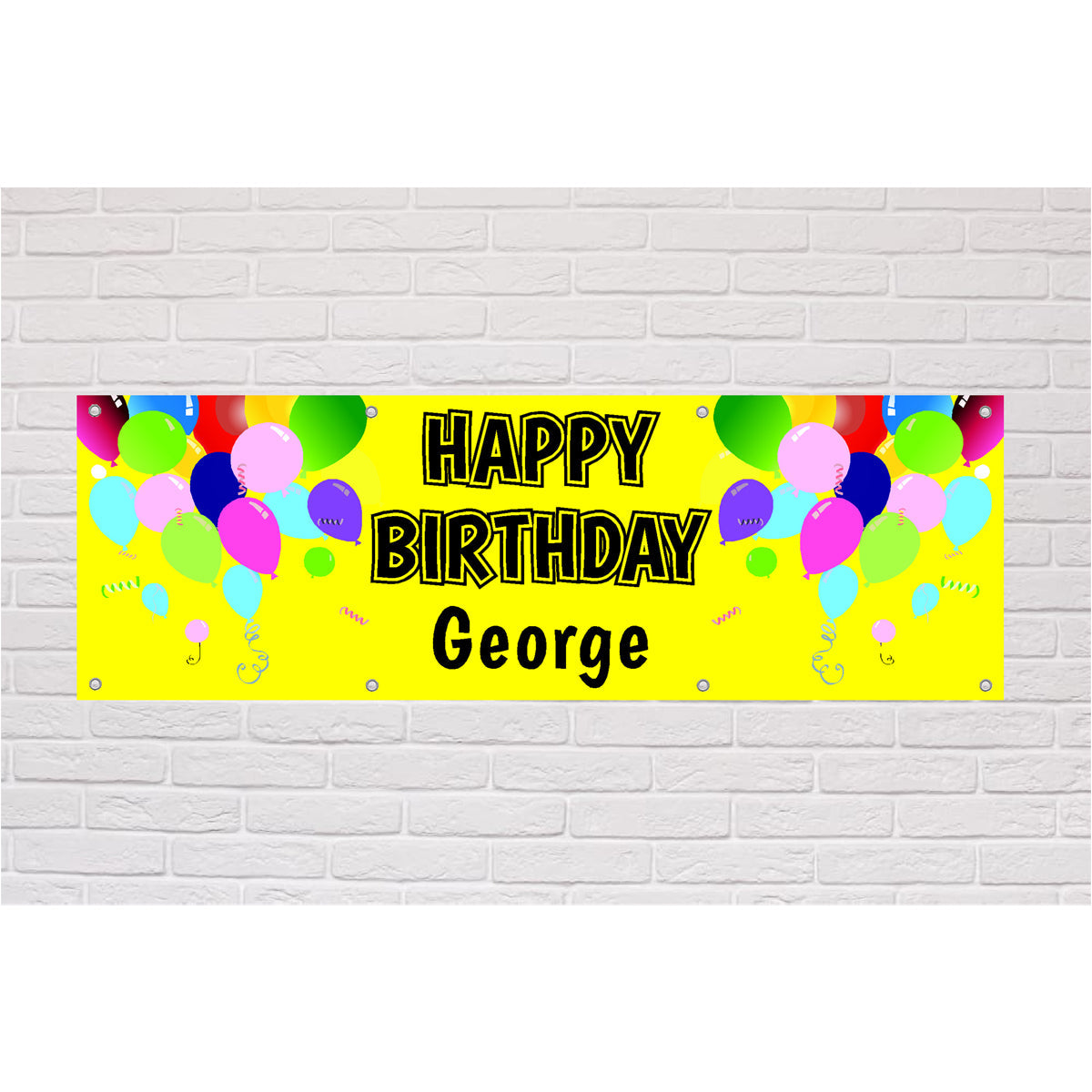 Personalised Balloons Birthday Banner | The Sign Shed
