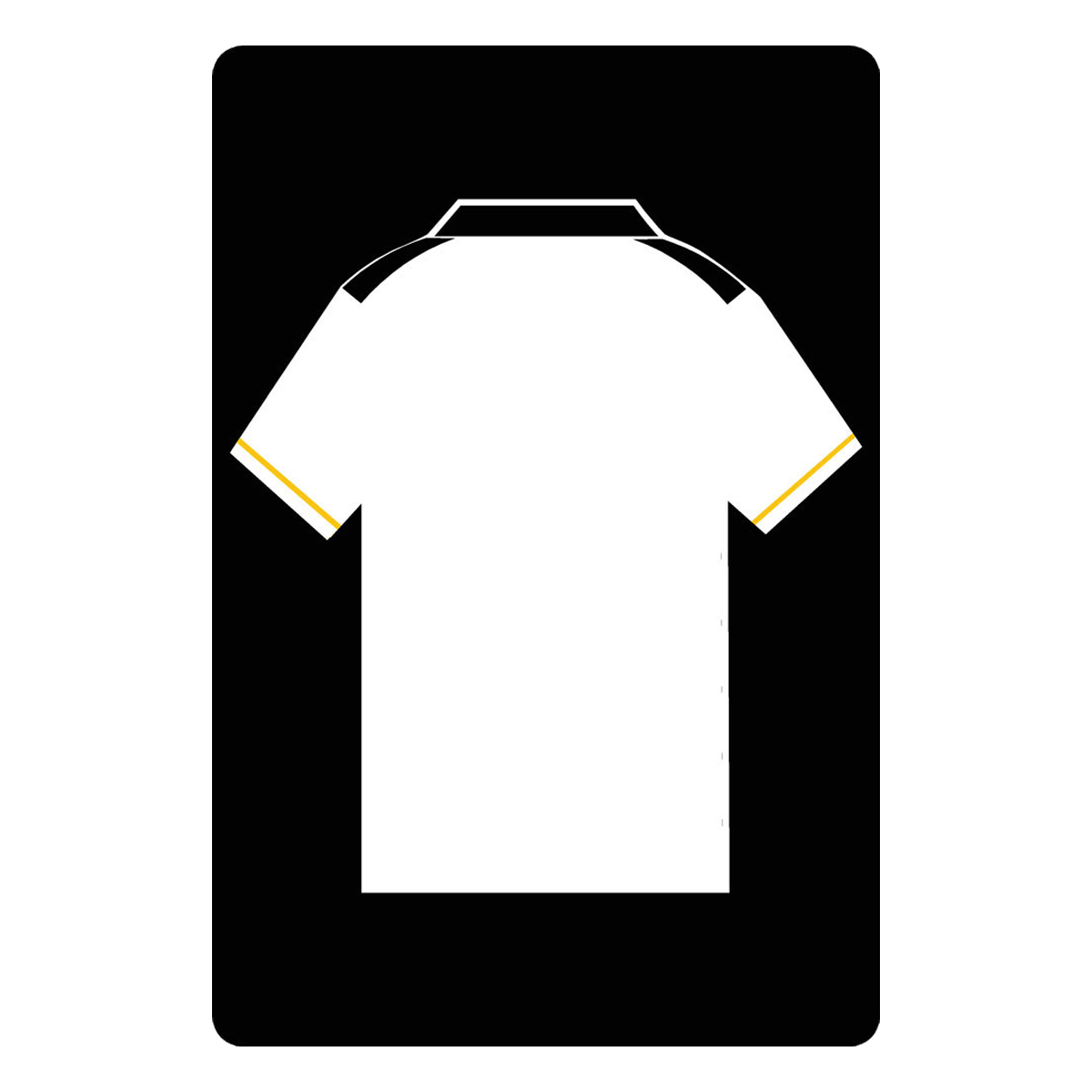 Personalised Football Shirt Sign | Black and White County-200 x 300 mm-White-The Sign Shed