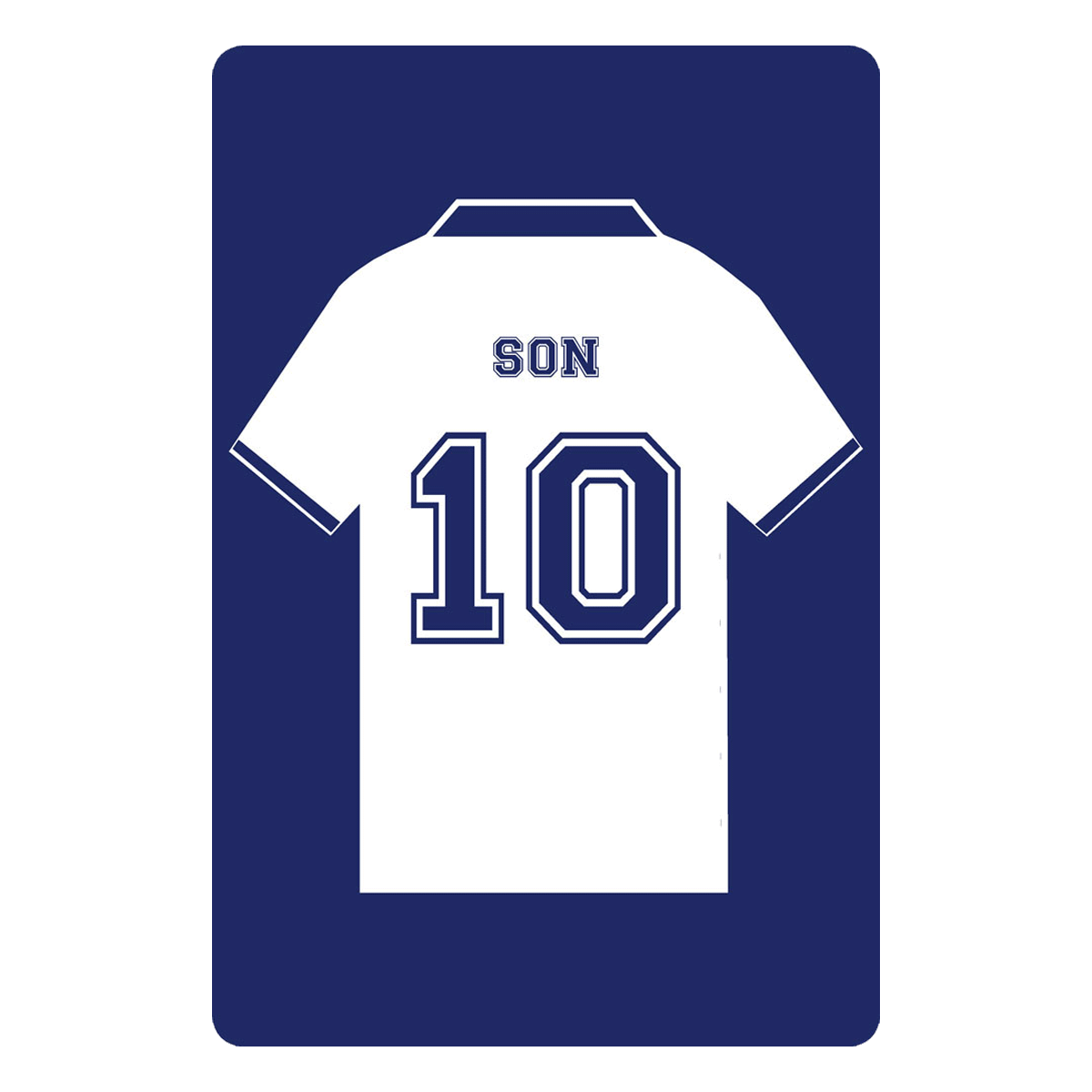 Personalised Football Shirt Sign | White and Navy London-200 x 300 mm-White-The Sign Shed
