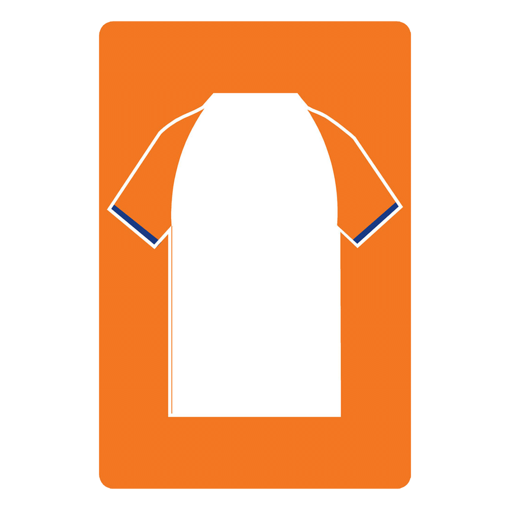 Personalised Football Shirt Sign | White and Orange Town-200 x 300 mm-White-The Sign Shed