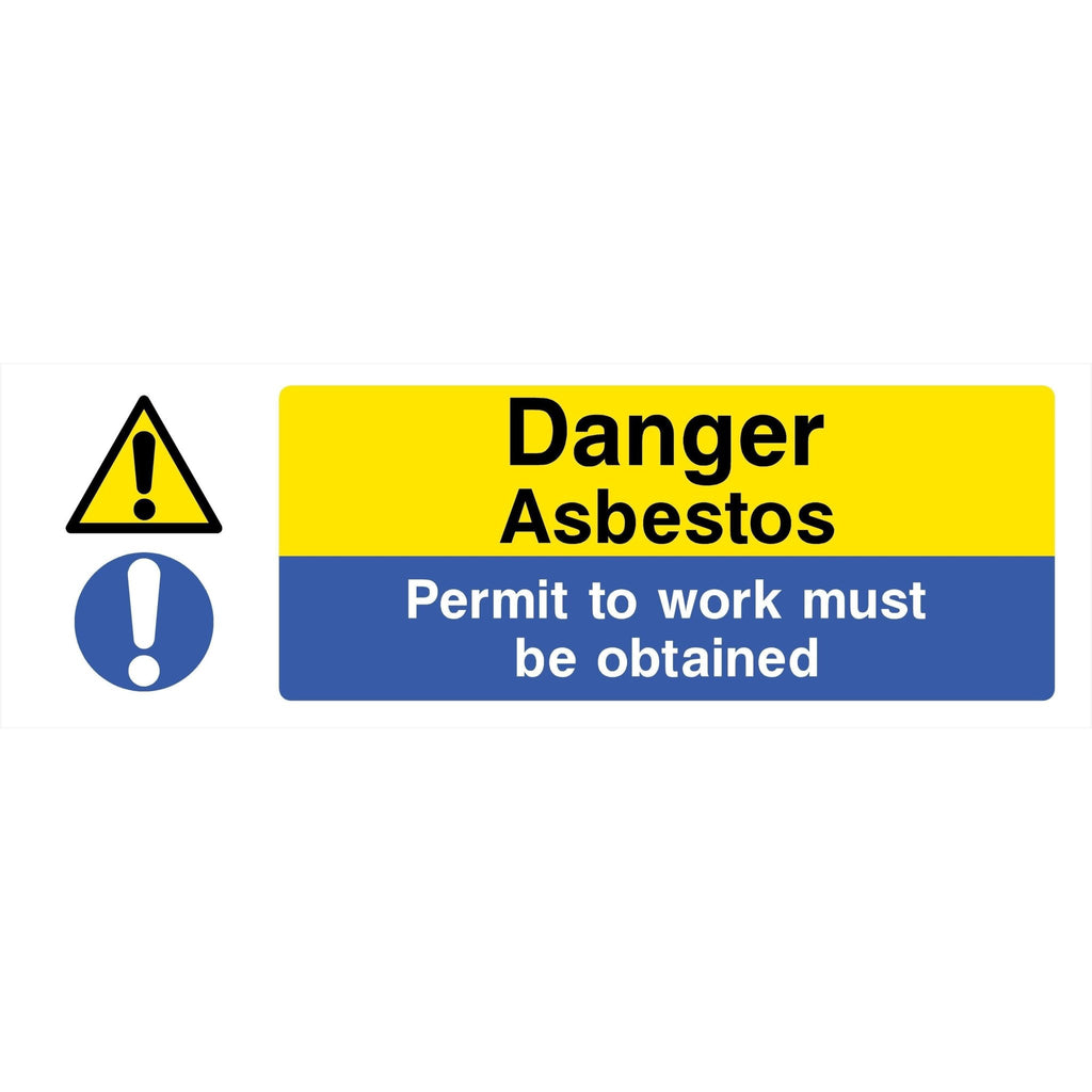 Asbestos Permit To Work Sign - The Sign Shed