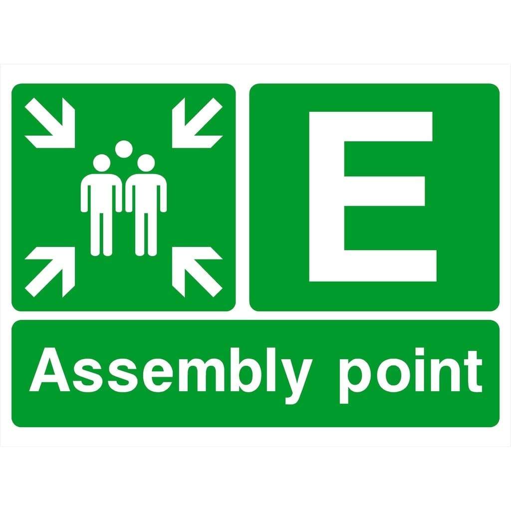 Assembly Point E Sign - The Sign Shed