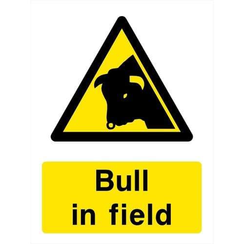 Bull In Field Sign - The Sign Shed