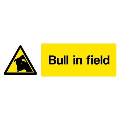 Bull In Field Warning Sign - The Sign Shed