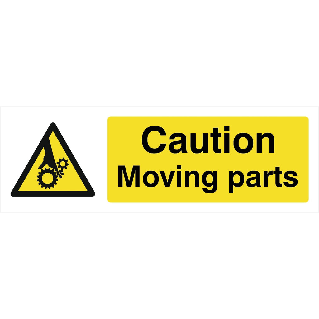 Caution Moving Parts Sign - The Sign Shed