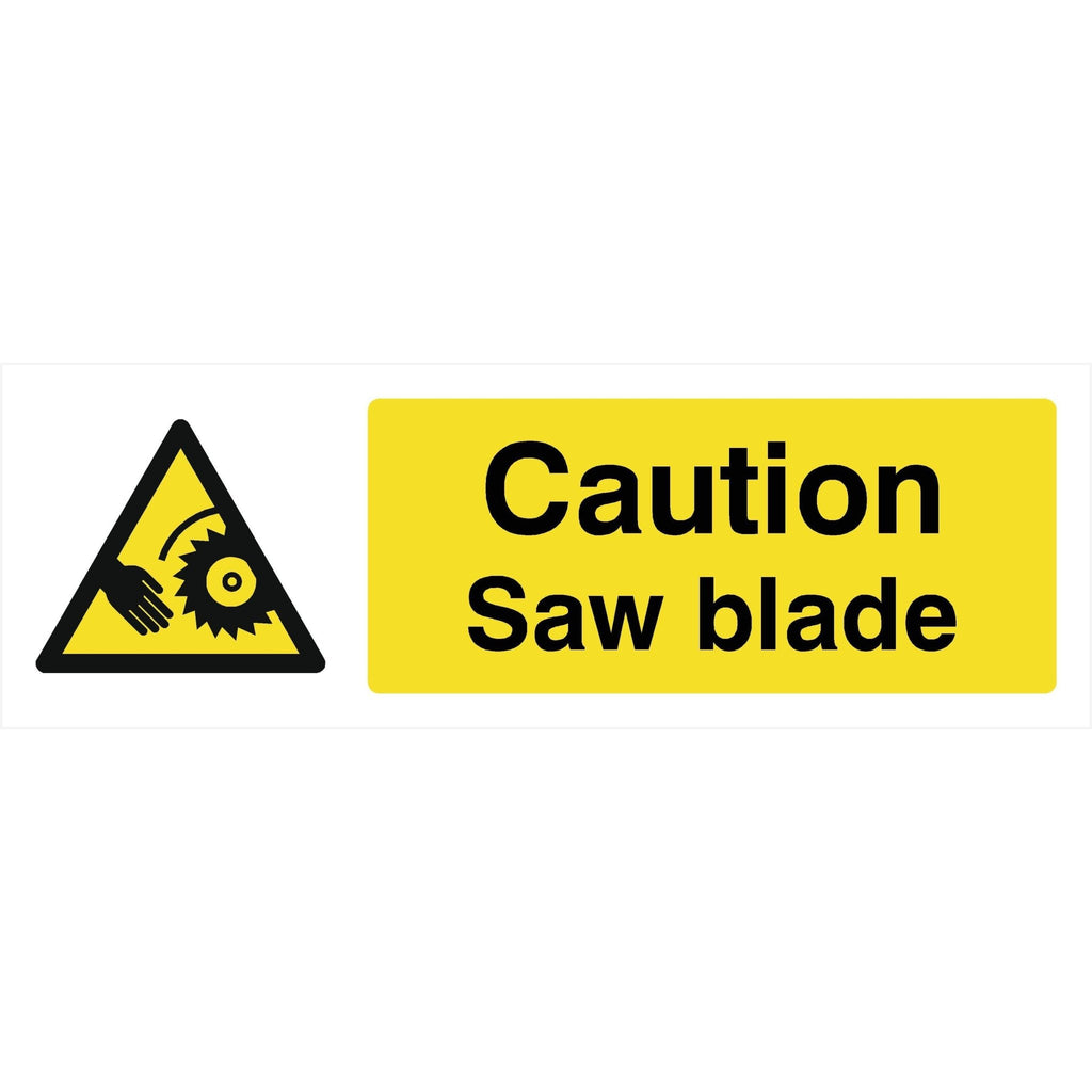 Caution Saw Blade Sign - The Sign Shed