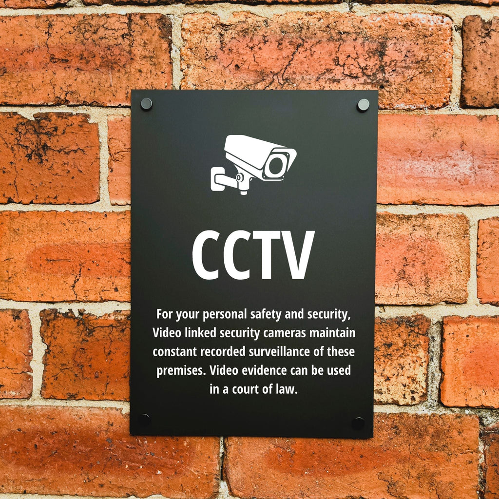 CCTV For Personal Safety Sign Midnight Black v2 - The Sign Shed