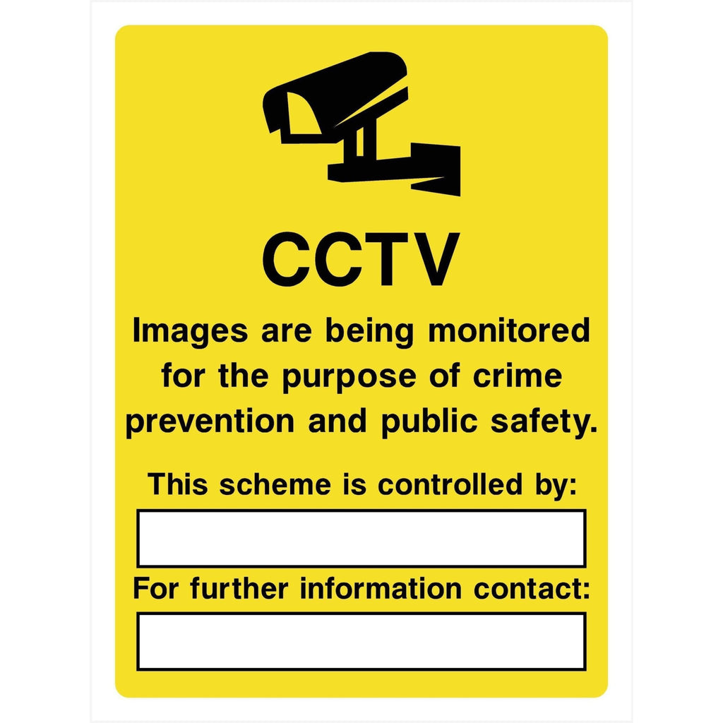 CCTV Images Being Monitored Sign - The Sign Shed