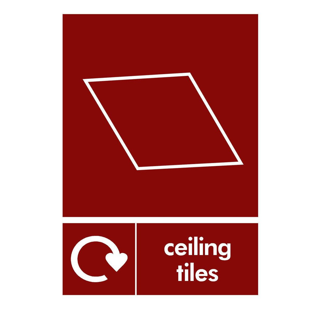 Ceiling Tiles Recycling Sign - The Sign Shed