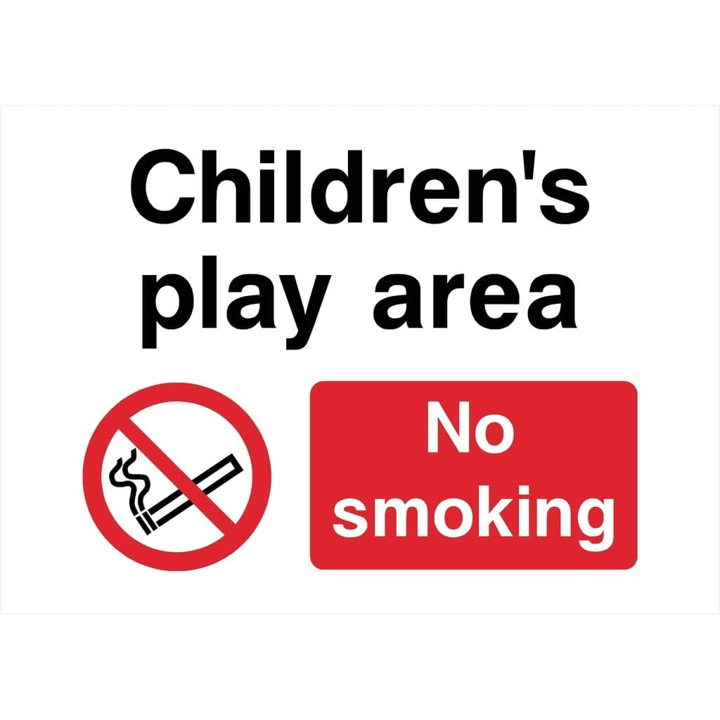 Children's Play Area No Smoking Sign - The Sign Shed