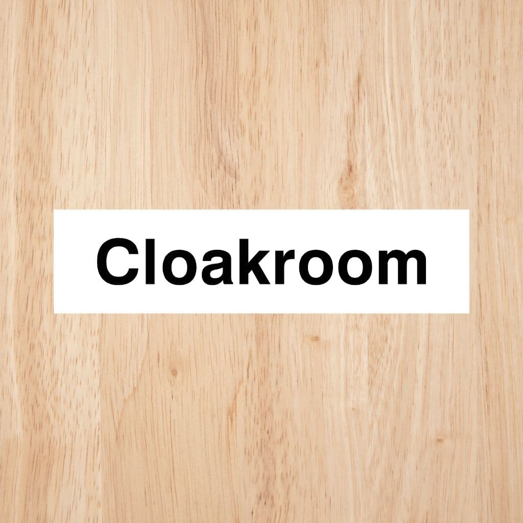 Cloakroom Sign - The Sign Shed