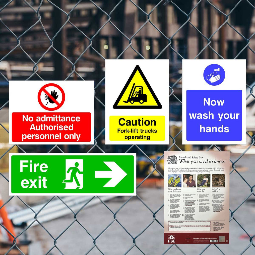 Complete Construction Site Safety Sign 4 Pack - Starter Pack B - The Sign Shed