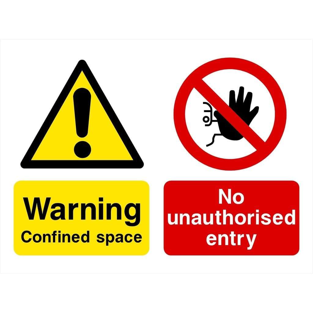 Confined Space No Entry Sign - The Sign Shed