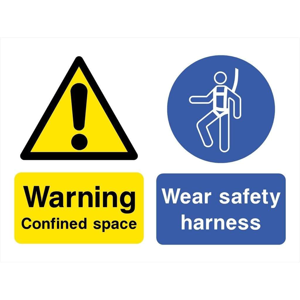 Confined Space Wear Safety Harness Sign - The Sign Shed