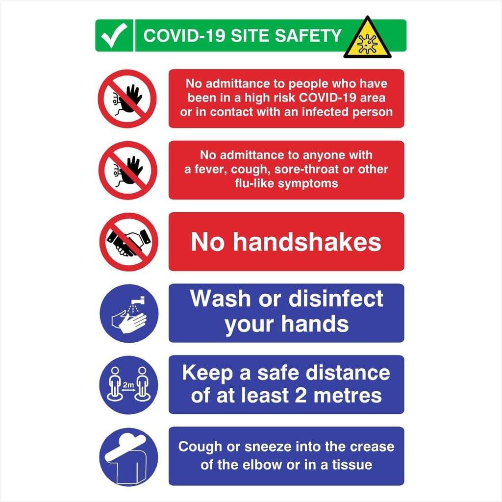 Coronavirus Site Safety Sign - The Sign Shed