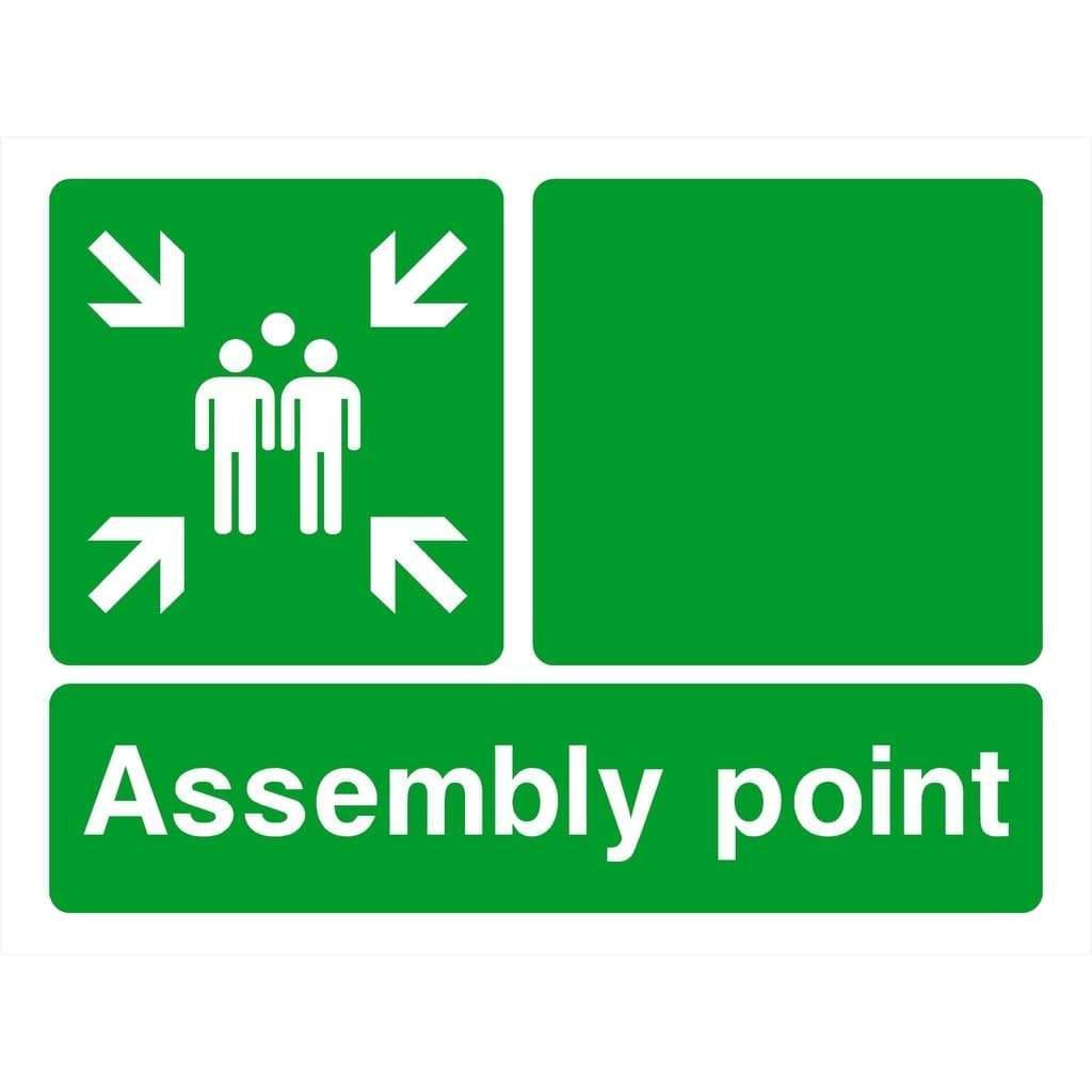 Custom Assembly Point Sign landscape - The Sign Shed