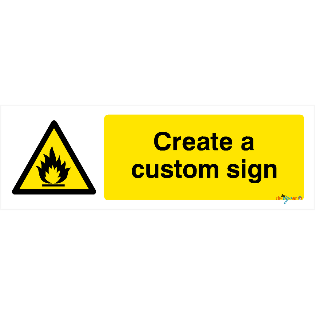 Custom Chemical Danger (Flammable) Sign - The Sign Shed