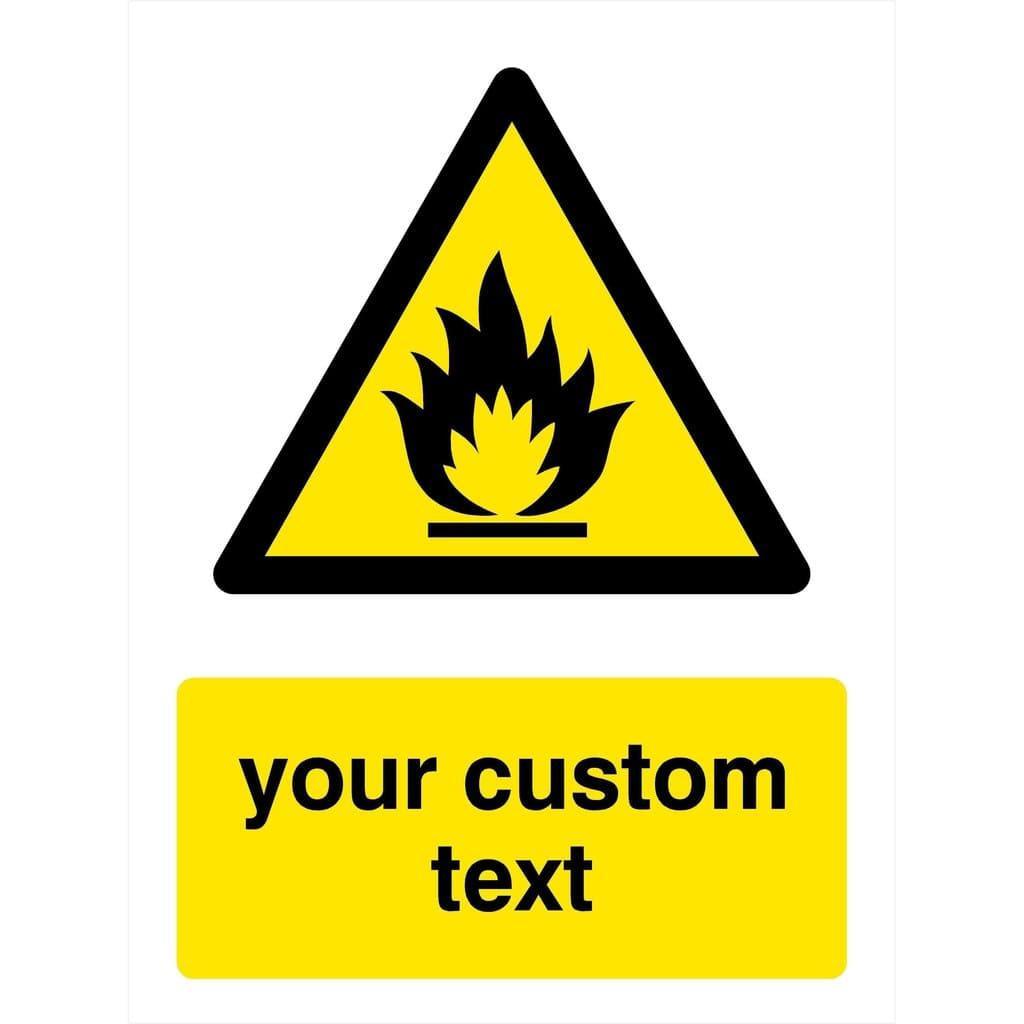 Custom Flammable Warning Sign - The Sign Shed