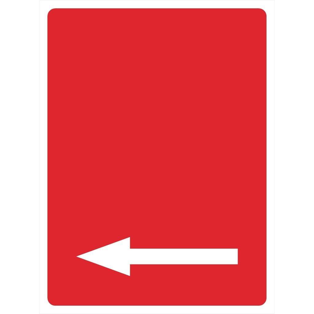 Custom Red Parking Sign Left Arrow - The Sign Shed