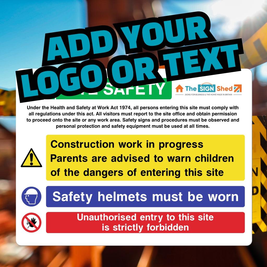 Custom Site Safety Sign - Unauthorised Entry - The Sign Shed