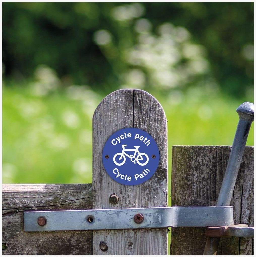 Cycle Path Blue Waymarker sign - The Sign Shed