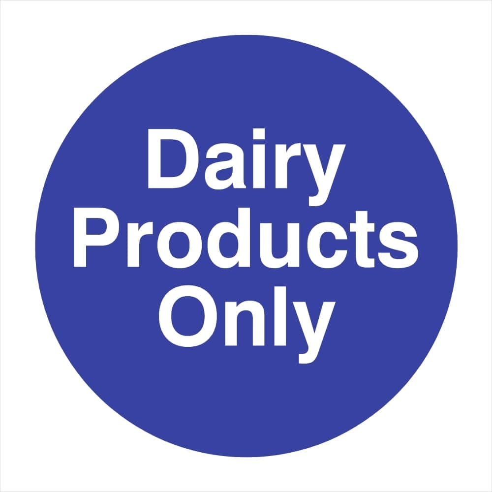 Dairy Products Only Sign - The Sign Shed