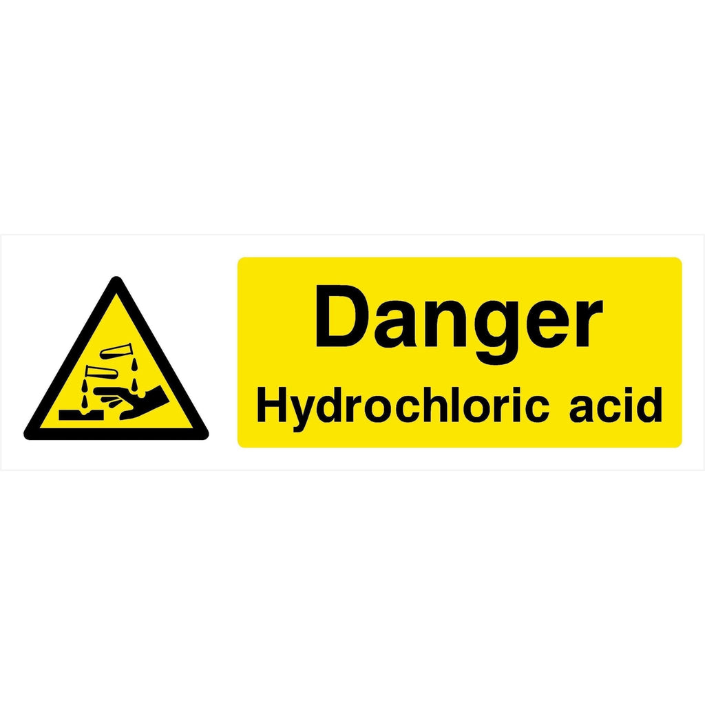 Danger Hydrochloric Acid Sign - The Sign Shed