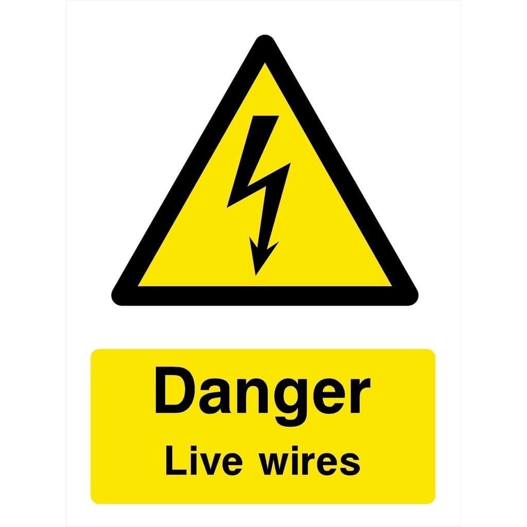 Danger Live Wires Sign - The Sign Shed