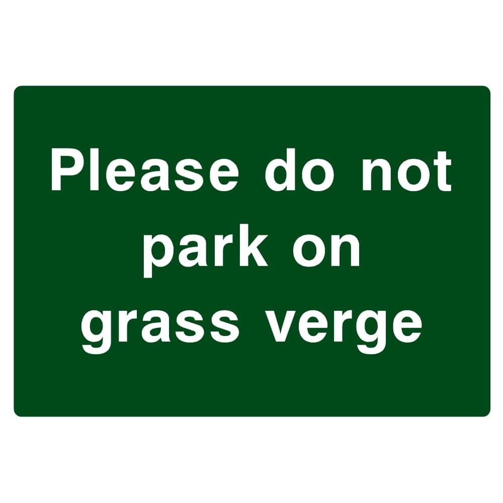 Do Not Park On Grass Verge Sign - The Sign Shed