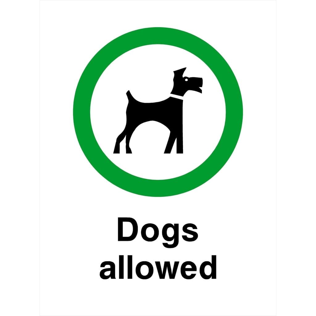 Dogs Allowed Sign - The Sign Shed