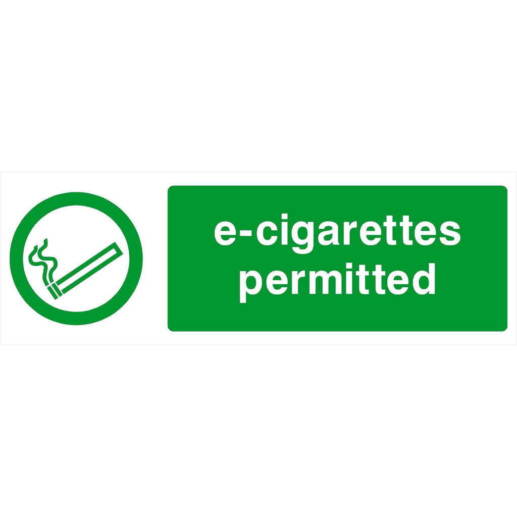 E-Cigarettes Permitted Smoking Sign - The Sign Shed