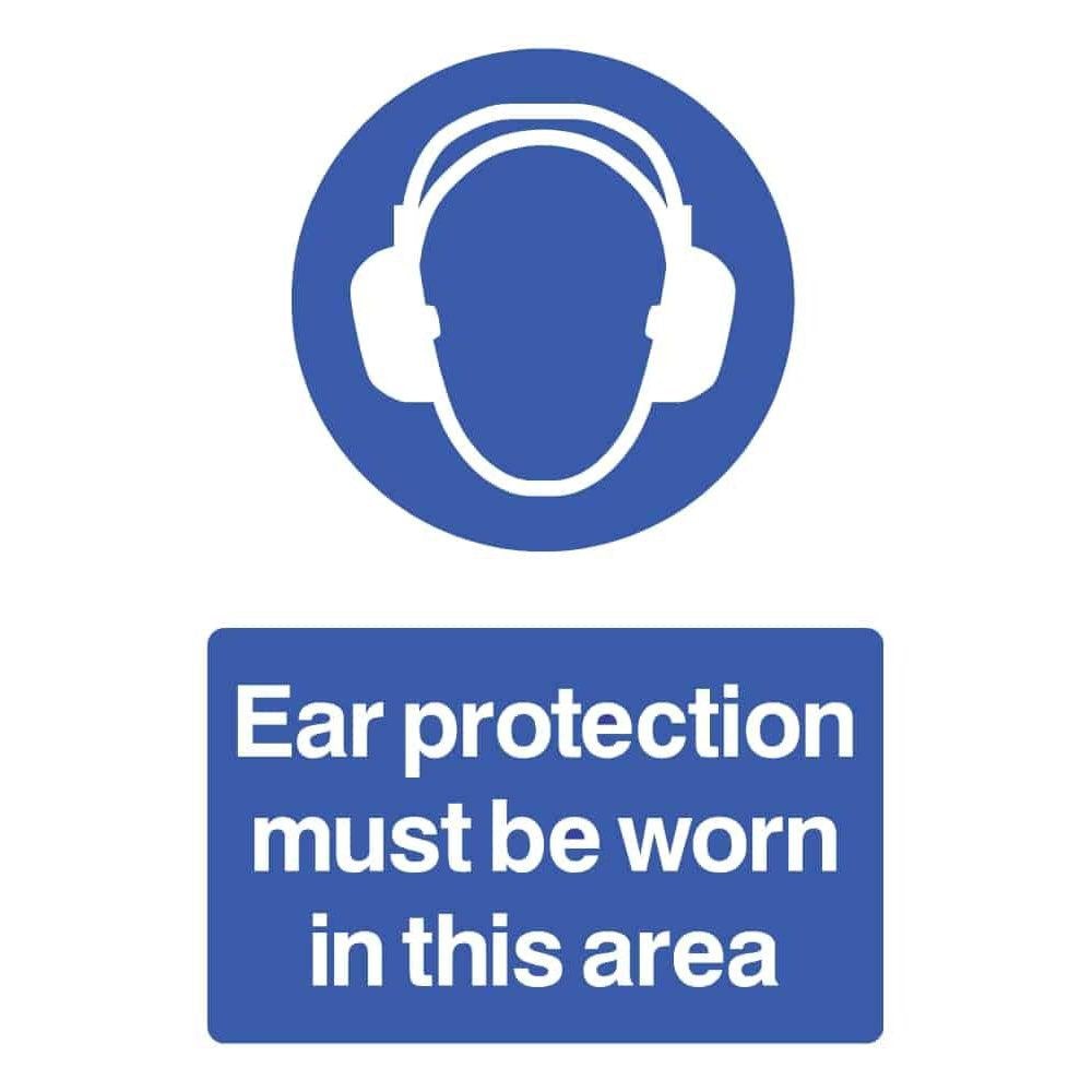 Ear Protection Must Be Worn In This Area Sign - The Sign Shed