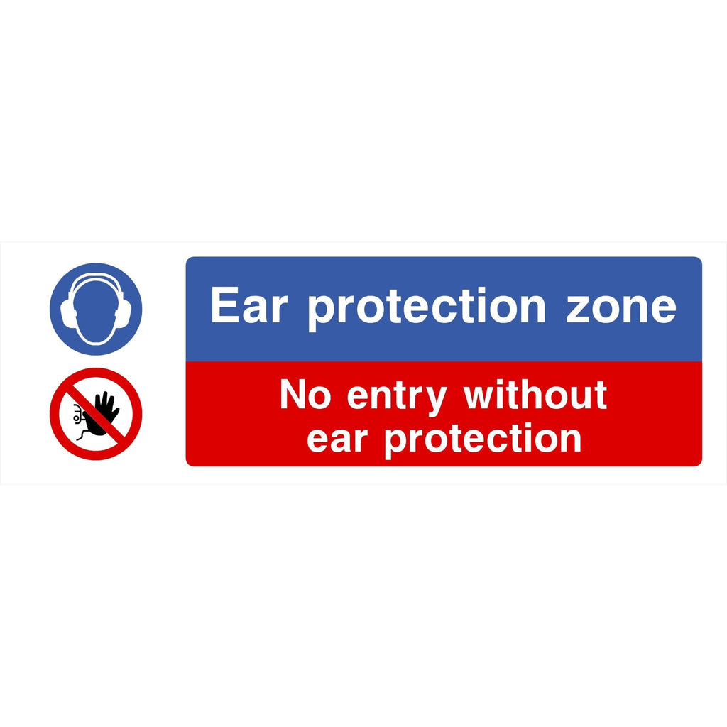 Ear Protection Zone No Entry Sign - The Sign Shed